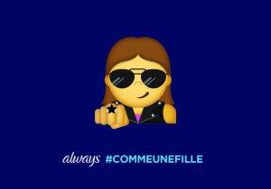 #LikeAGirl 2.5_Postcard_Girl Emoji Badass_FR