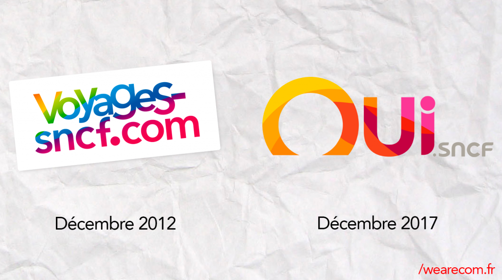 Changement de logo voyages-sncf devient oui.sncf