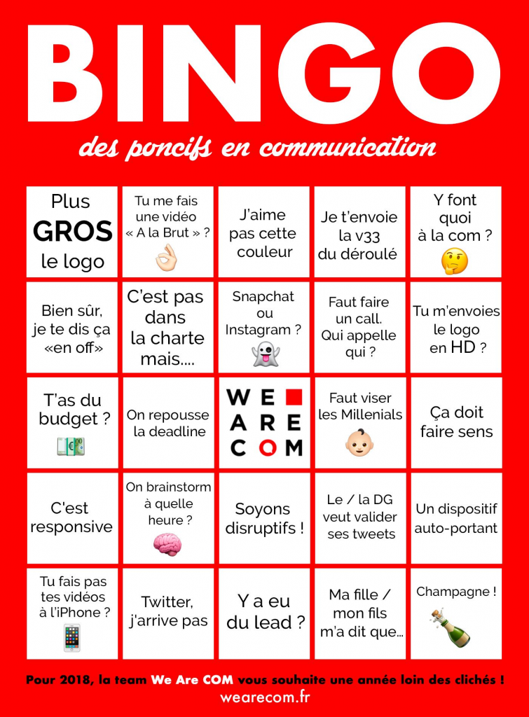 bingo de la communication