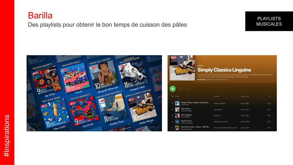 barilla et ses playlists