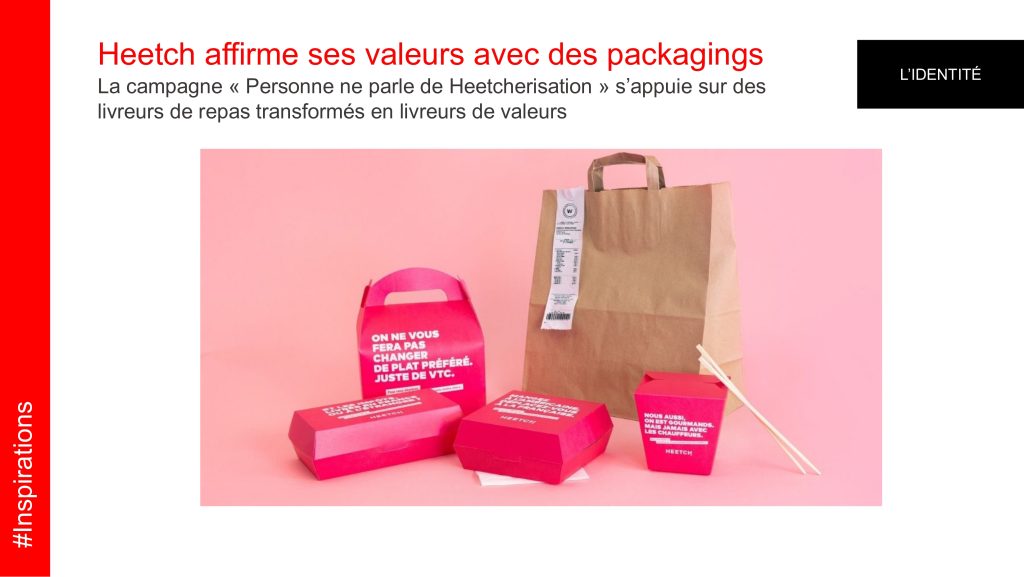 packagings des livraisons de repas vtc heetch