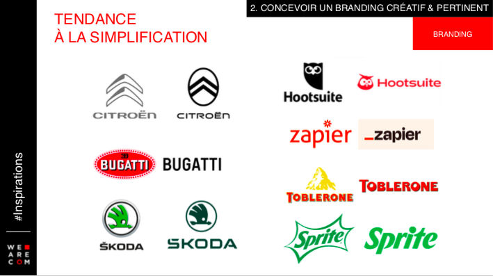 Tendance à la simplification des logos
