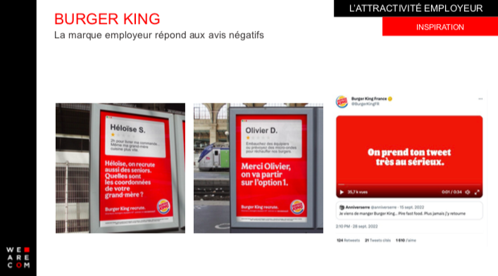 L'affchage de Burger King