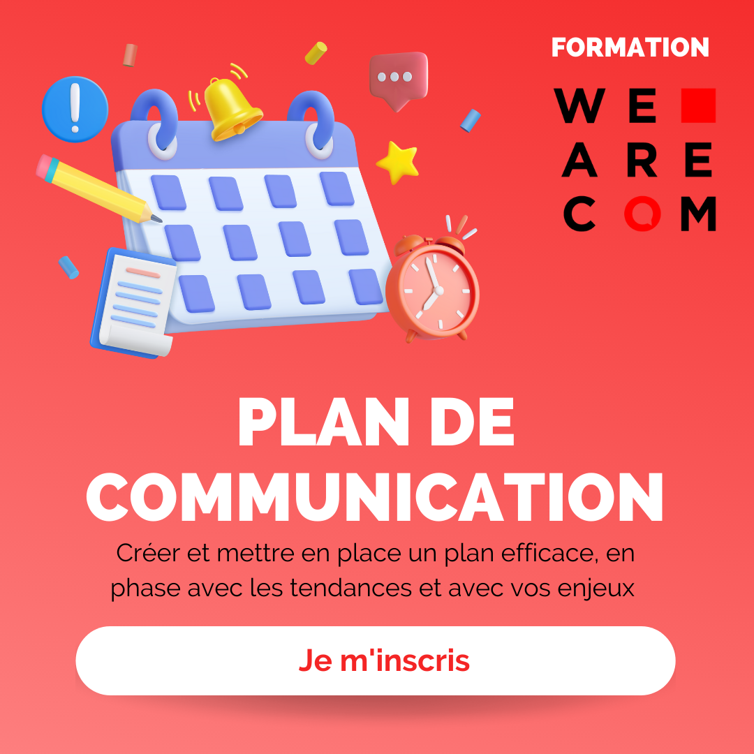 Formation Plan de communication par We Are COM