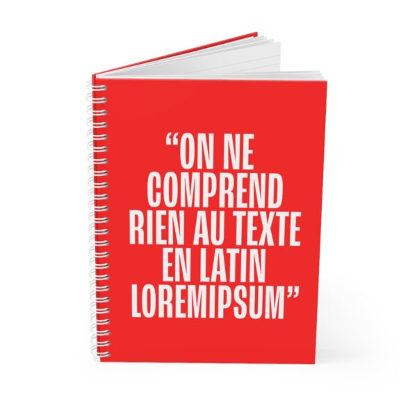 Carnet de notes "Lorem ipsum" : la fin des quiproquo