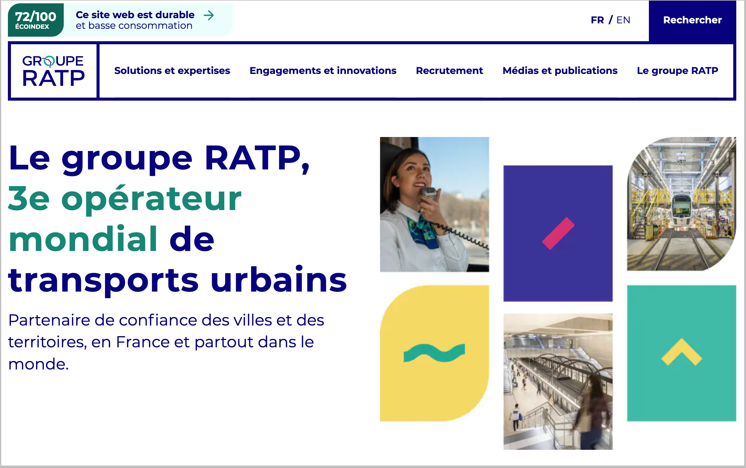 Groupe RATP site éco conception