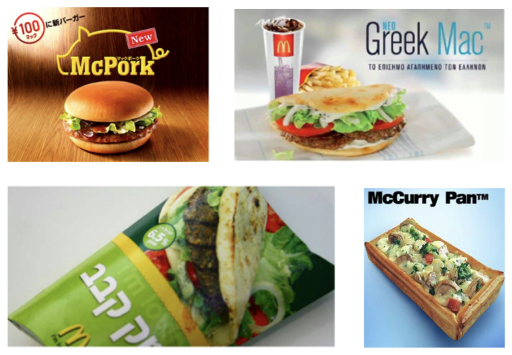 exemple de plusieurs communications glocales - McDonalds