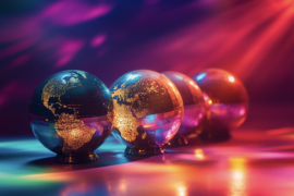 Des boules disco façon globes terrestres