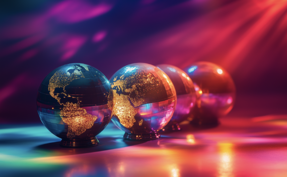 Des boules disco façon globes terrestres