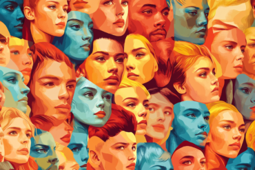 Une mosaïque de visages, hommes et femmes, aux différentes expressions.