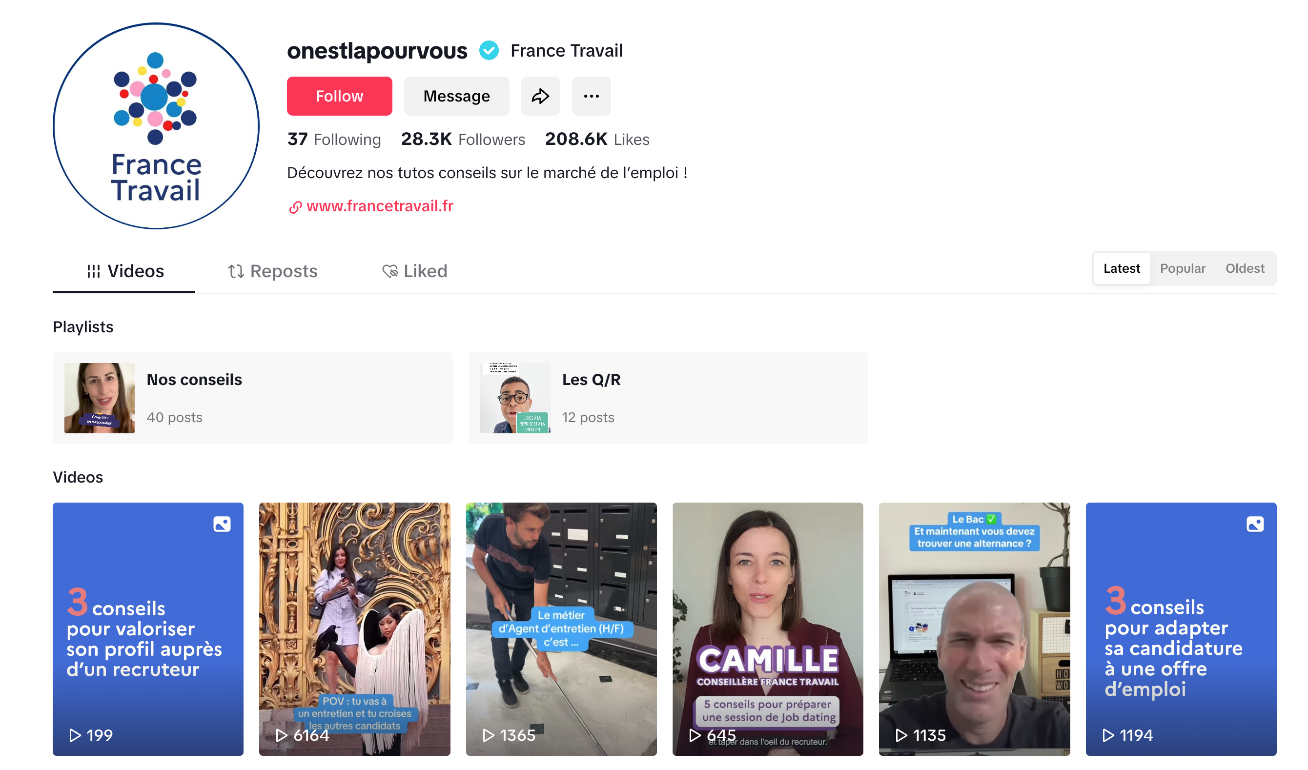 Tiktok france travail