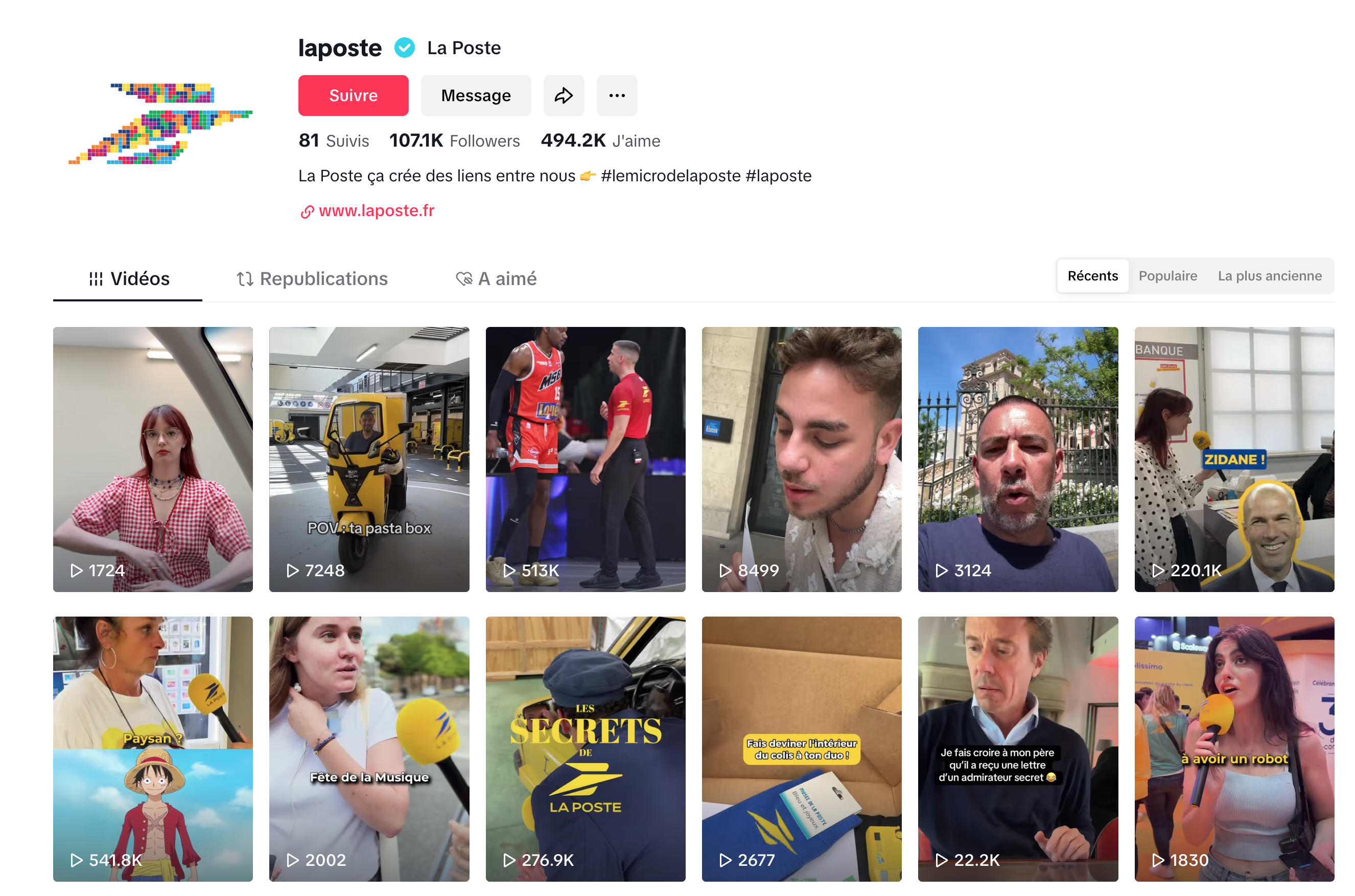 tiktok la poste