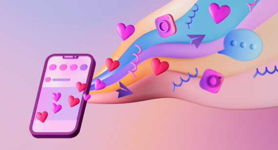 un smartphone dont s'échappe des icones des médias sociaux pour représenter les trends sur les social media