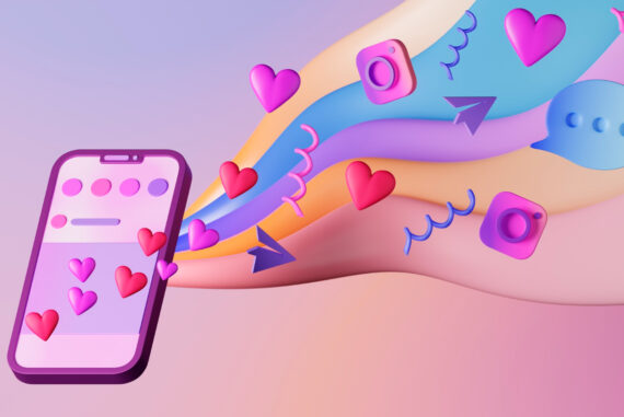 un smartphone dont s'échappe des icones des médias sociaux pour représenter les trends sur les social media