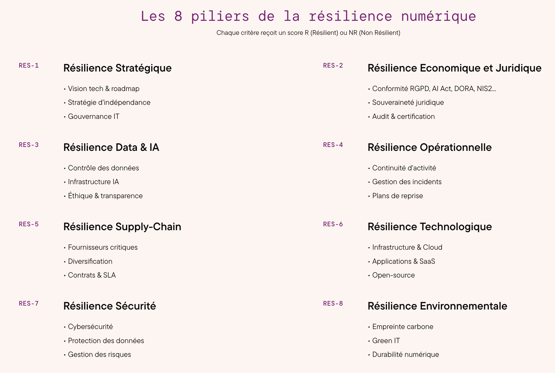 Indice de résilience numérique souveraineté numérique
